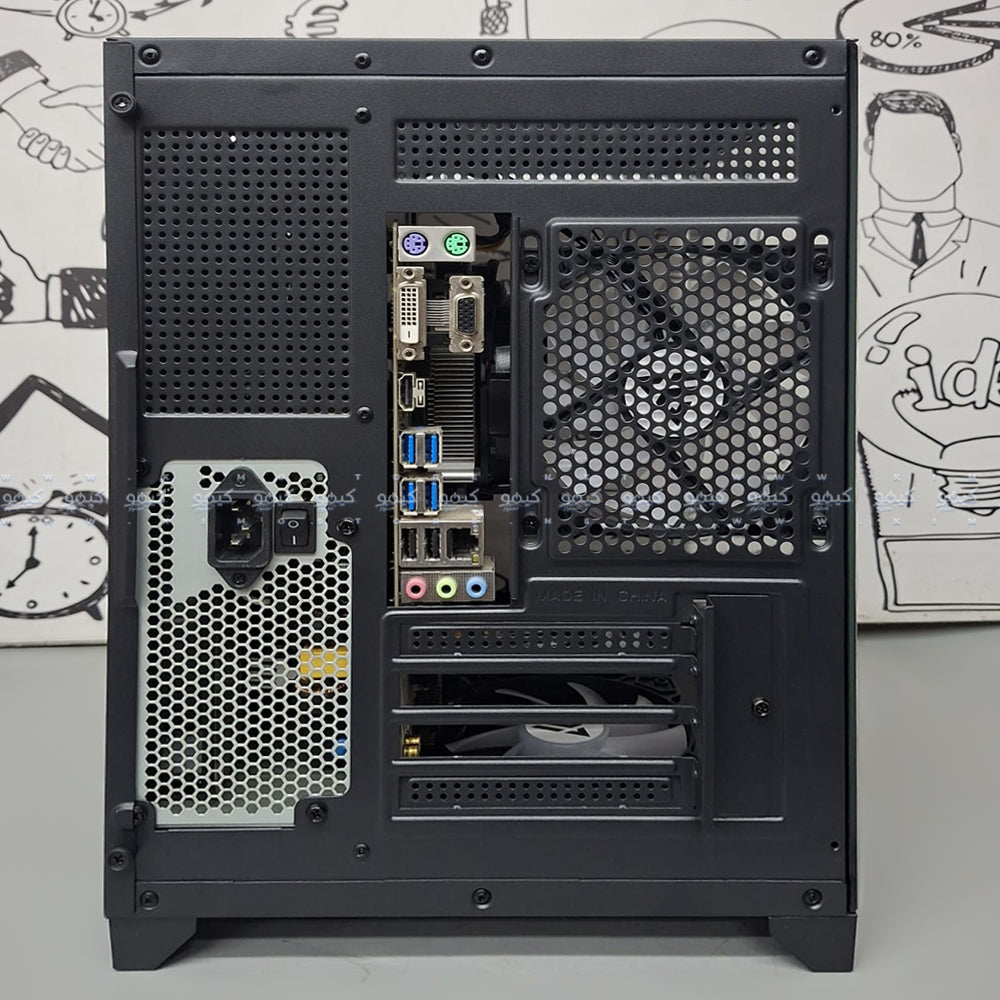 كيس ميد تاور فانتوم جيمينج Aurora Pro (إى إم دى رايزن 5 برو 4650G - رام 8 جيجابايت - هارد PNY CS900 SSD 120GB - إى إم دى راديون جرافيكس - مازربورد جيجابايت GA-A320M-S2H - باورسبلاى لوت Aluminum Lumen 600W) تجميعة استعمال