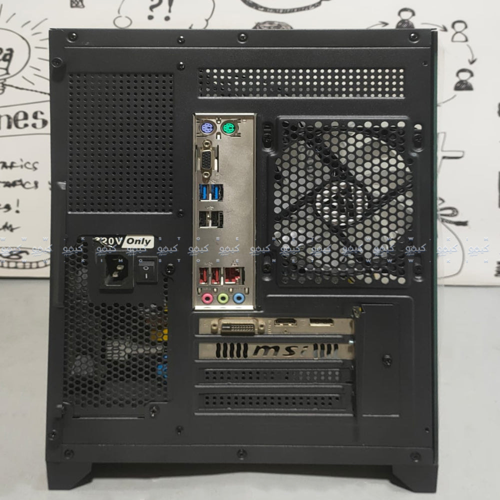 كيس ميد تاور فانتوم جيمينج Aurora Pro (انتل كور i5-9400F - رام 8 جيجابايت - هارد SSD 120GB - نفيديا GTX 1060 3GB GDDR5 - مازربورد اسوس EX-H310M-V3 - باورسبلاى 600W) تجميعة استعمال