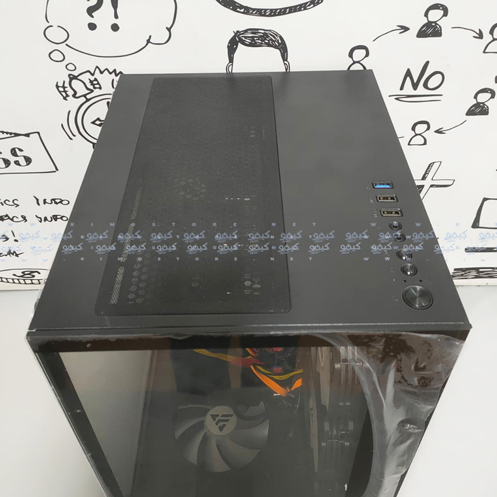 كيس ميد تاور فانتوم جيمينج Aurora Pro (انتل كور i5-9400F - رام 8 جيجابايت - هارد SSD 120GB - نفيديا GTX 1050 Ti 4GB GDDR5 - مازربورد اسوس EX-H310M-V3 - باورسبلاى 600W) تجميعة استعمال