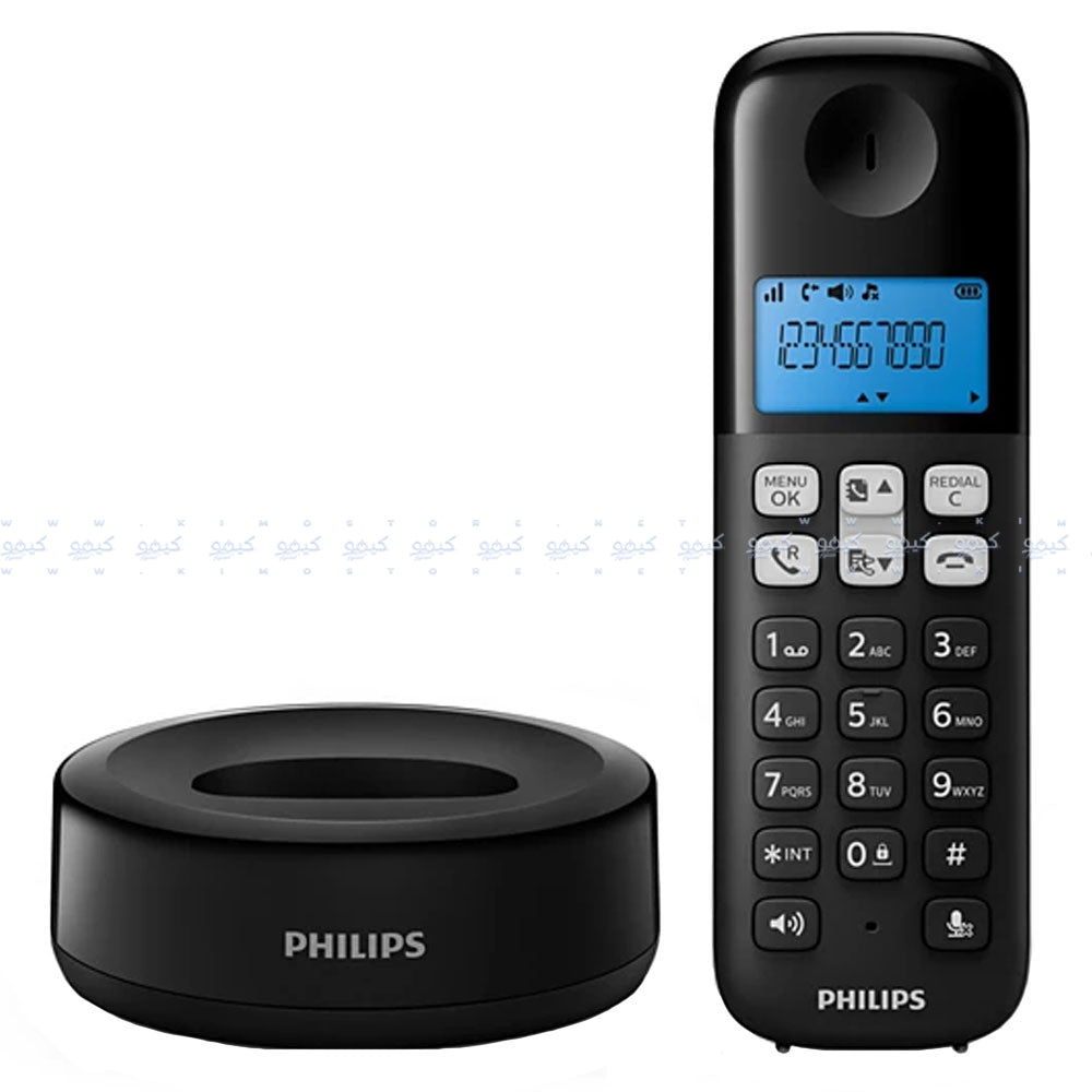 Philips D1611B/63 Cordless Telephone - Black