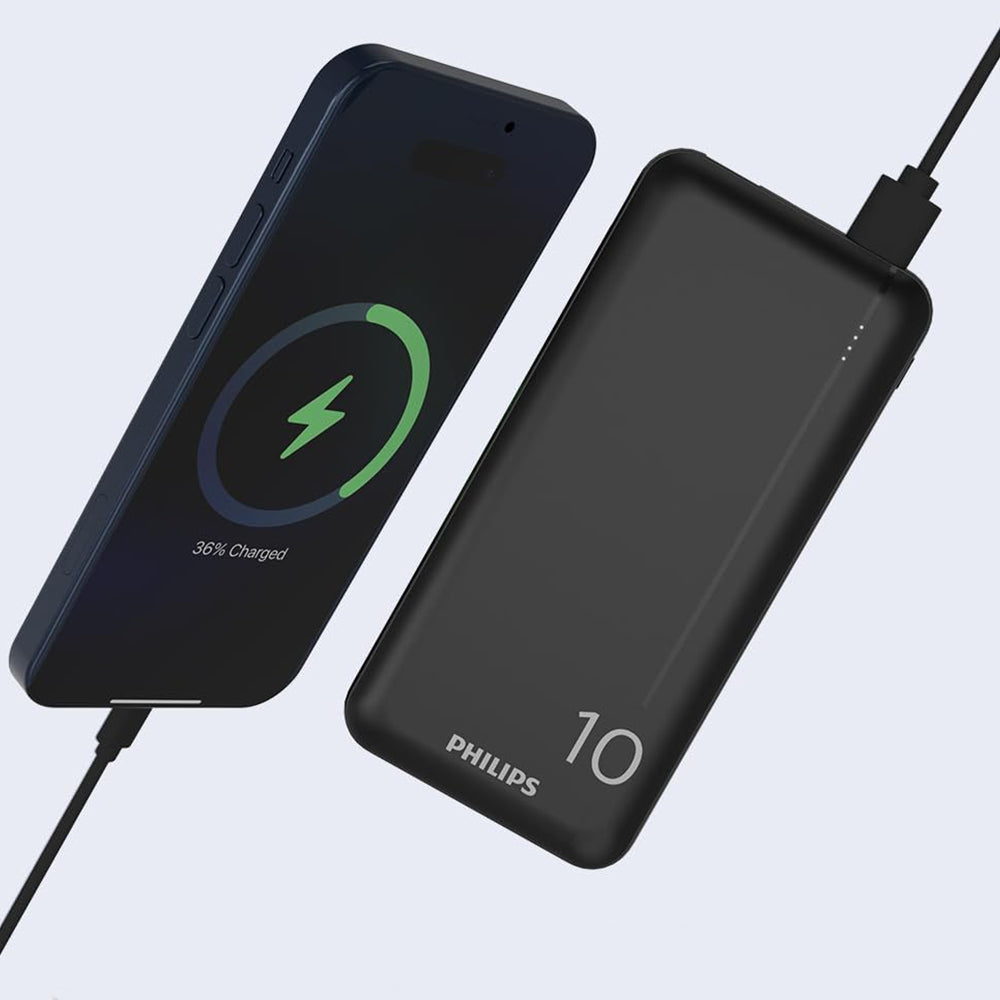 Philips DLP1812PB/00 Power Bank 2x USB + Type-C + Micro 20W Fast Charging 10000mAh - Black
