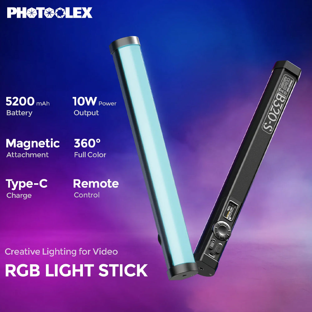 Photoolex B320S RGB LED Light Wand Stick