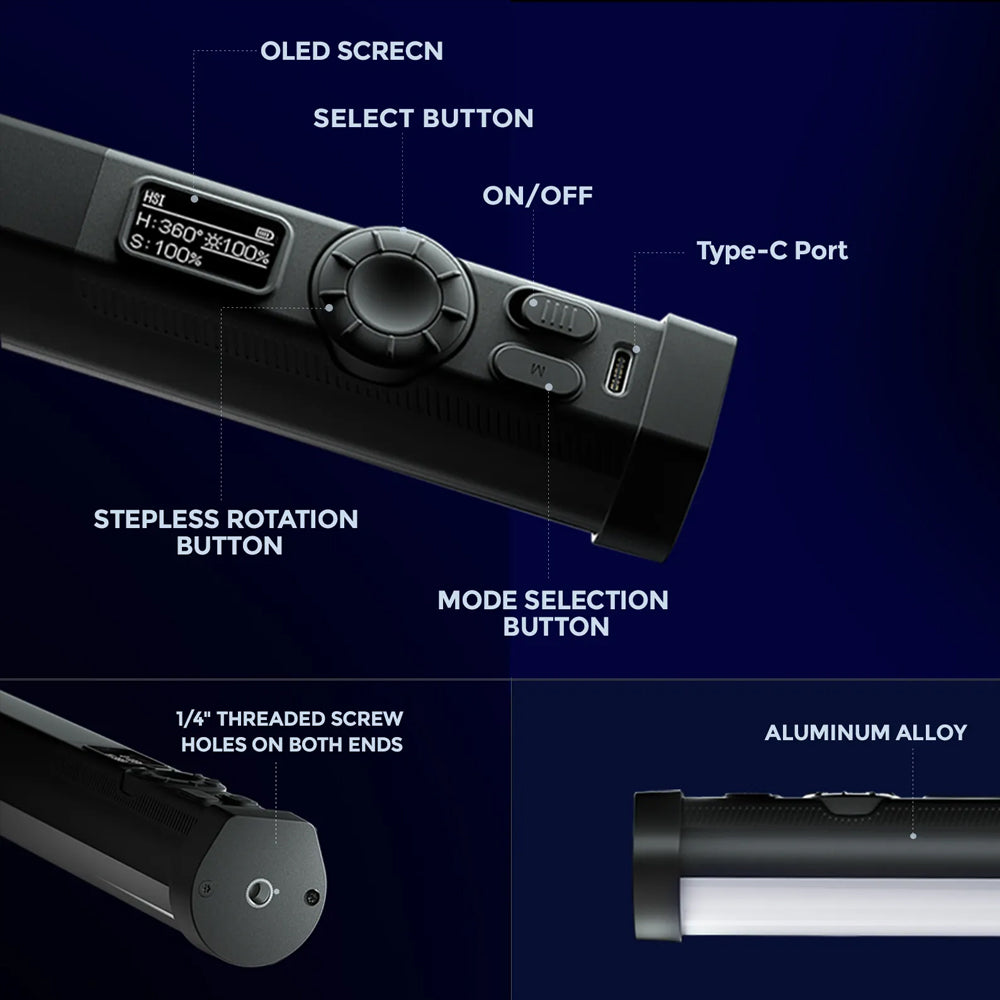Photoolex B320S RGB LED Light Wand Stick