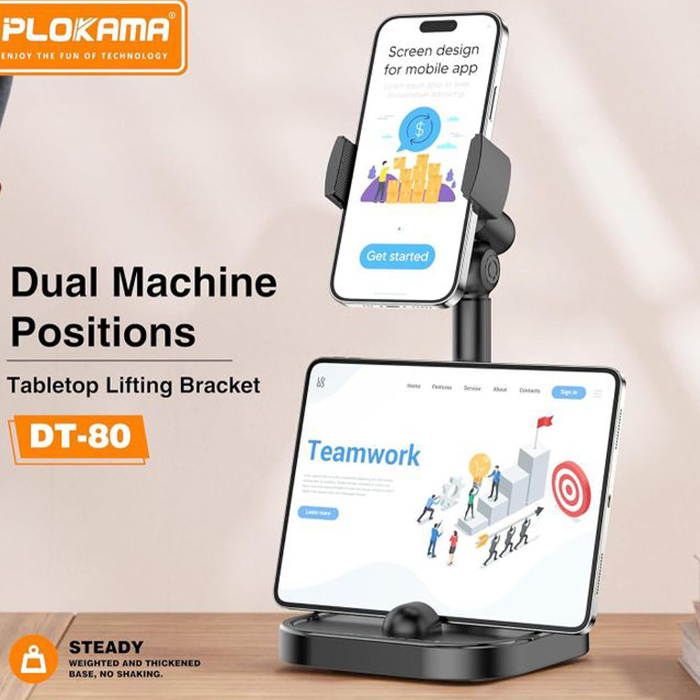 Plokama DT-80 Desktop Phone Holder 360° Full Rotation