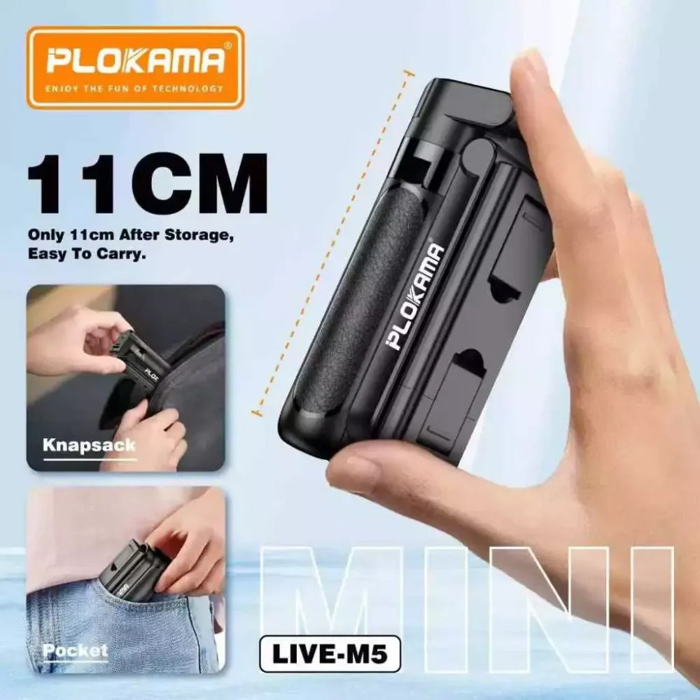 Plokama LIVE-M5 3in1 Bluetooth Foldable Tripod Selfie Stick
