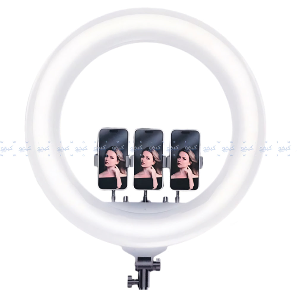 Plokama LIVE-R45 LED Selfie Ring Light 45Cm With Triple Phone Holder