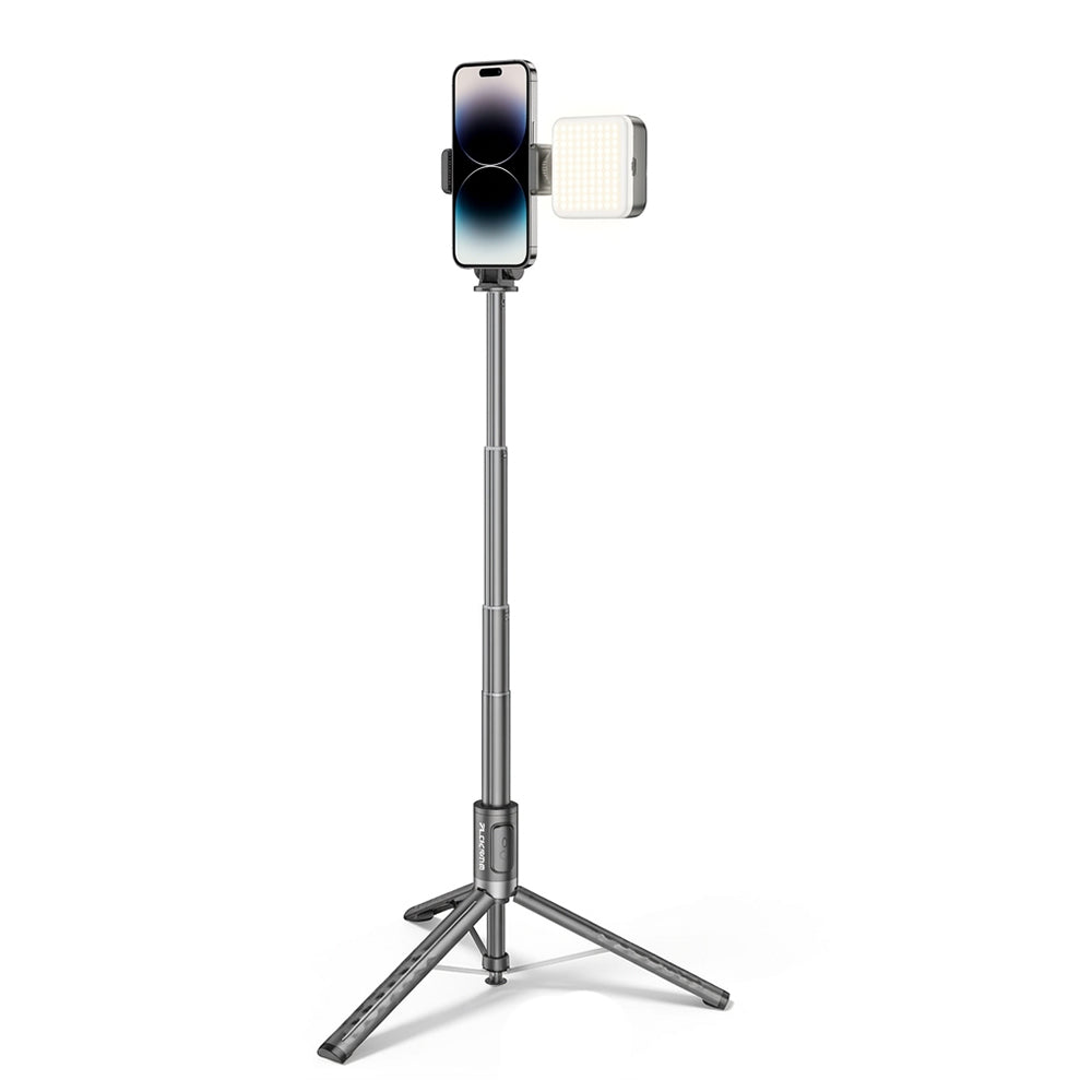 Plokama LIVE-T7 Pro Foldable Tripod LED Selfie Stick