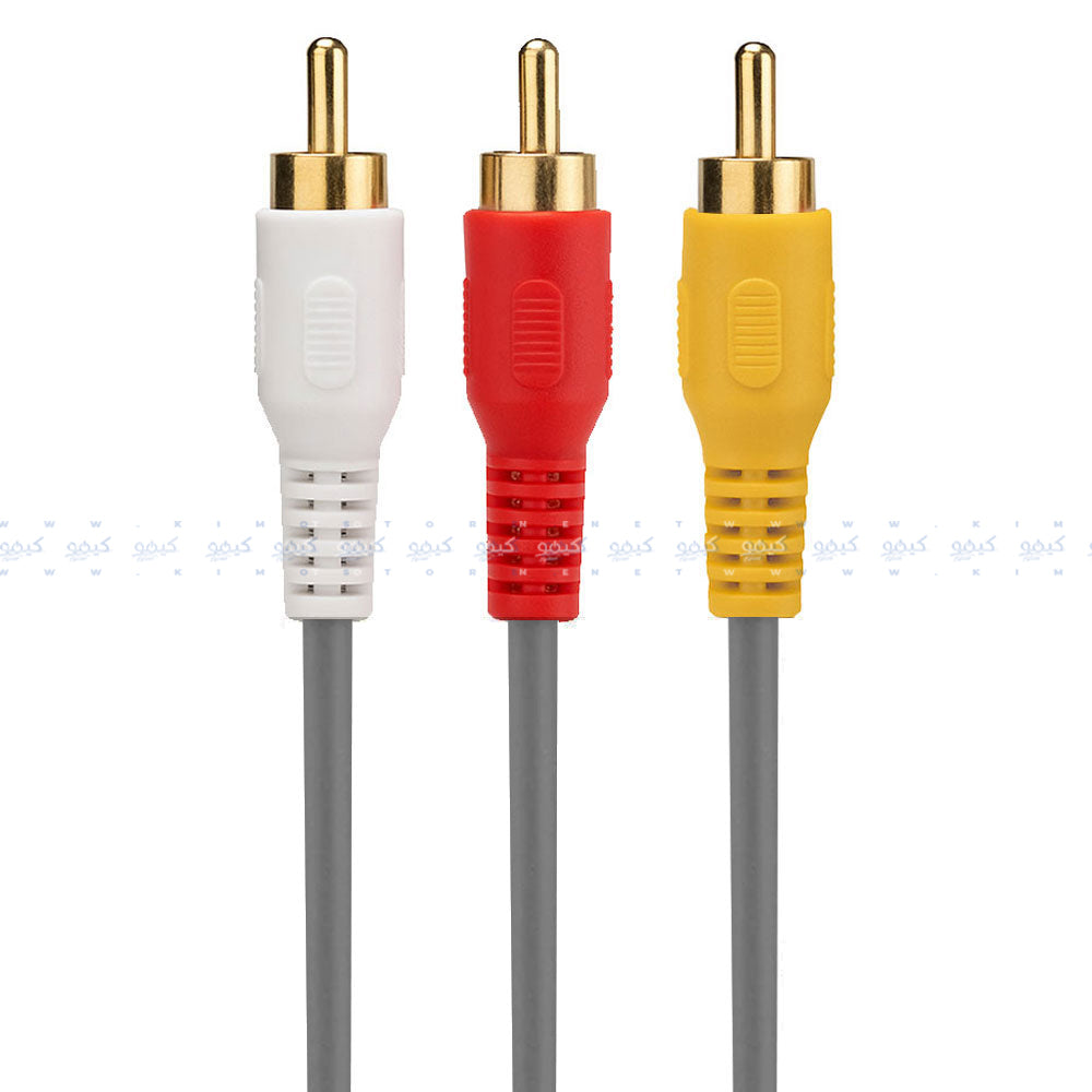 كابل صوت 3x3 بوينت 1.5 متر - رمادي