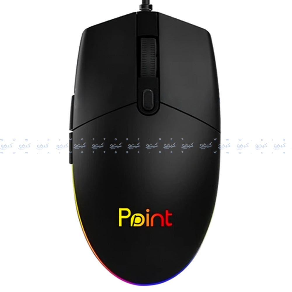 ماوس بوينت سلكي RGB جيمنج PT-214 - اسود