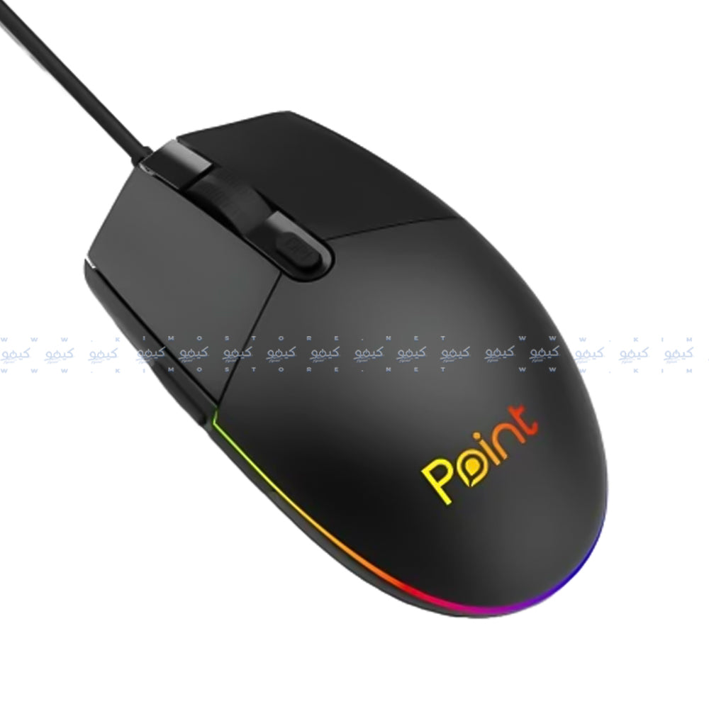 ماوس بوينت سلكي RGB جيمنج PT-214 - اسود