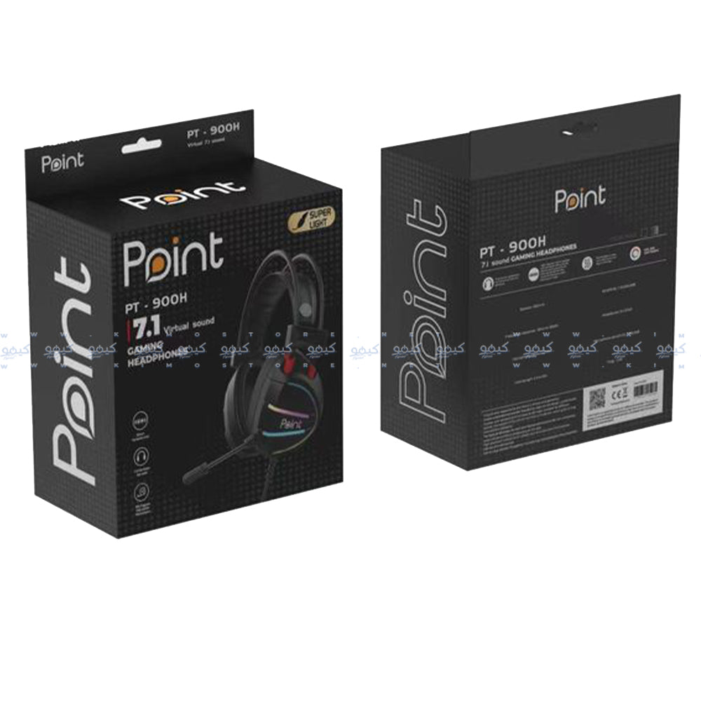 Point PT-900H RGB Gaming Headset 7.1 Surround Sound - Black