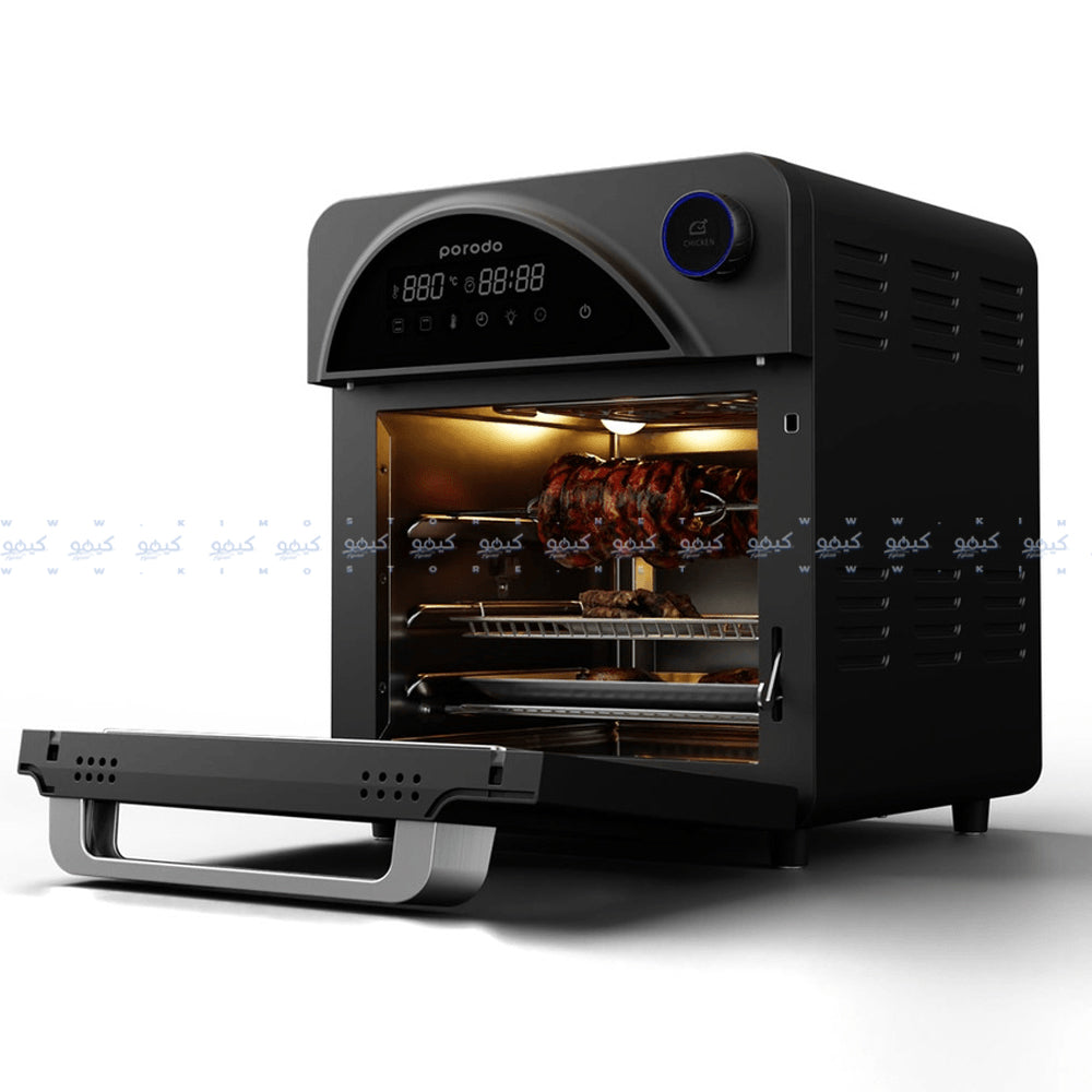 قلاية هوائية مع فرن بورودو لايف ستايل 14.5 لتر 1700 وات مزدوجة الوضع تعمل باللمس