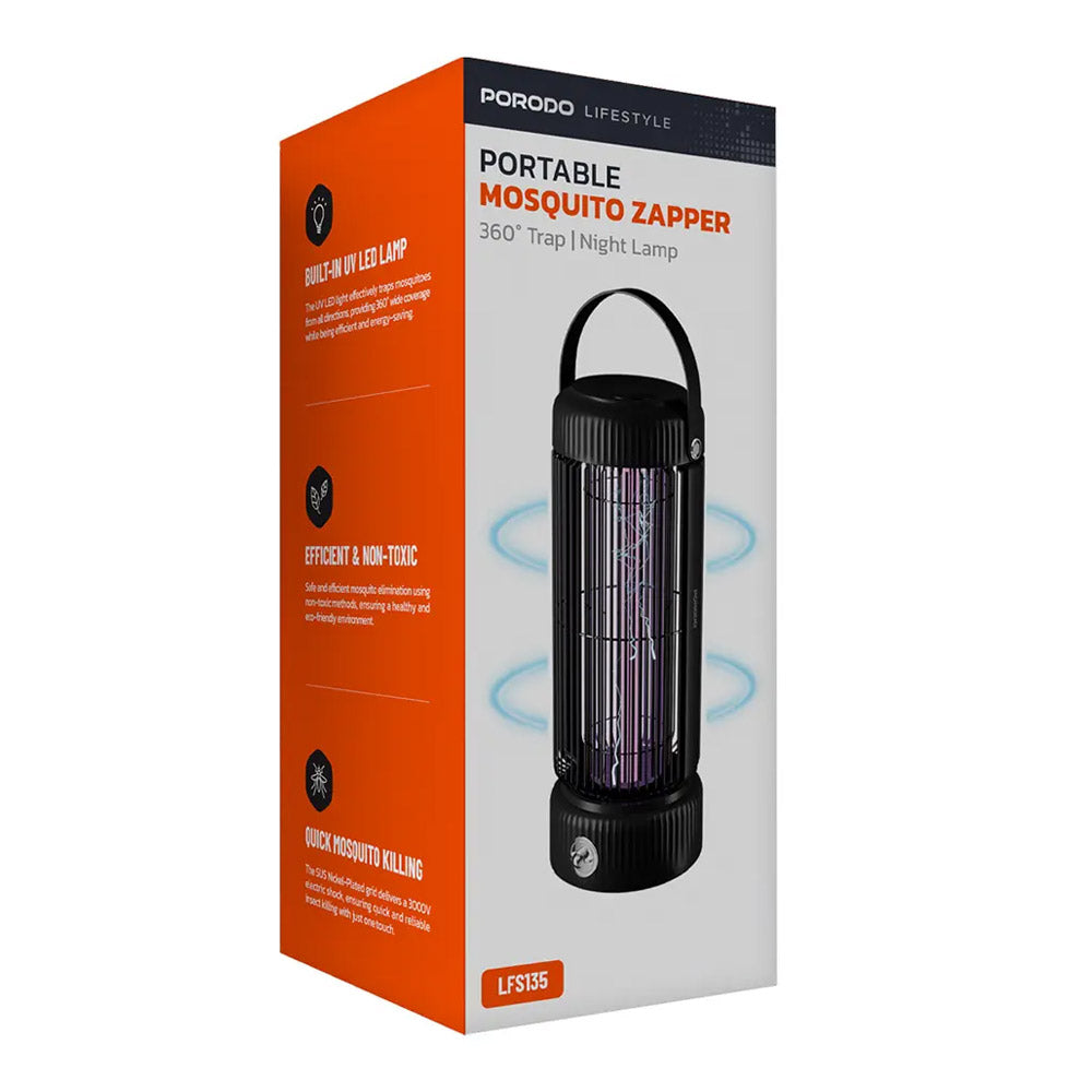 مصباح صاعق الحشرات بورودو 2.5 وات تحكم 360 درجة PD-LFST135-BK