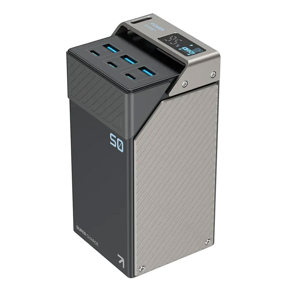 Powerology PP068 PPBCHA68 Power Bank 3x USB + 3x PD Type-C 65W Fast Charging 50000mAh