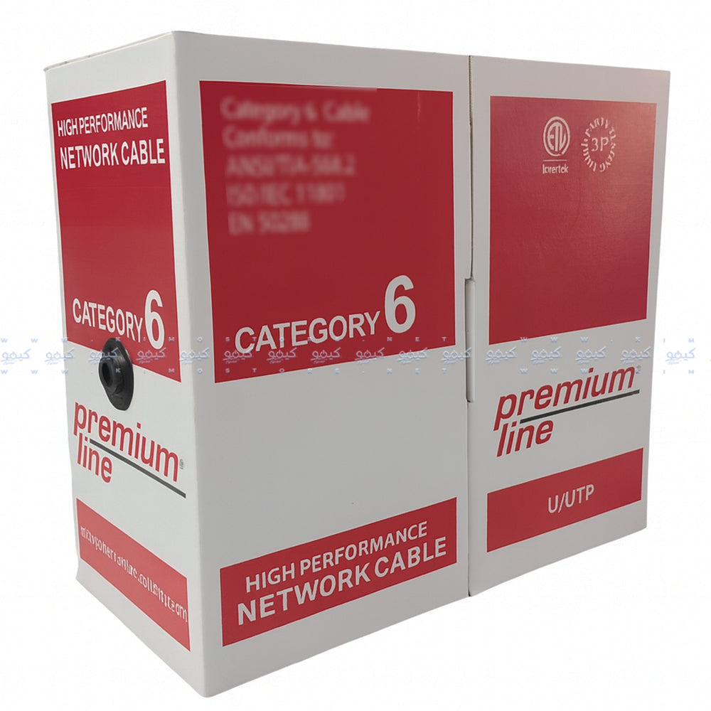 Premium Line 23 AWG Network Cable 305m Cat6 U/UTP - Gray