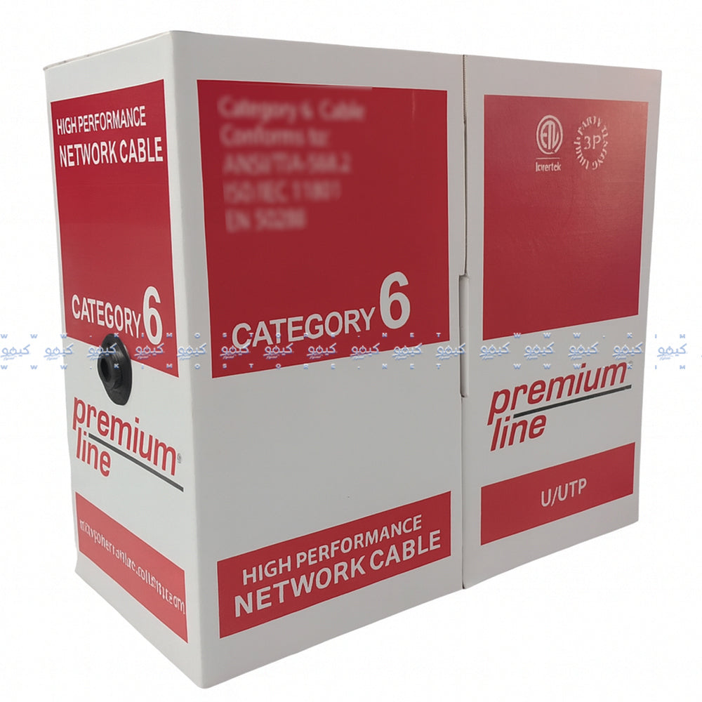 Premium Line 23 AWG (LSOH) Network Cable 305m Cat6 U/UTP - Gray