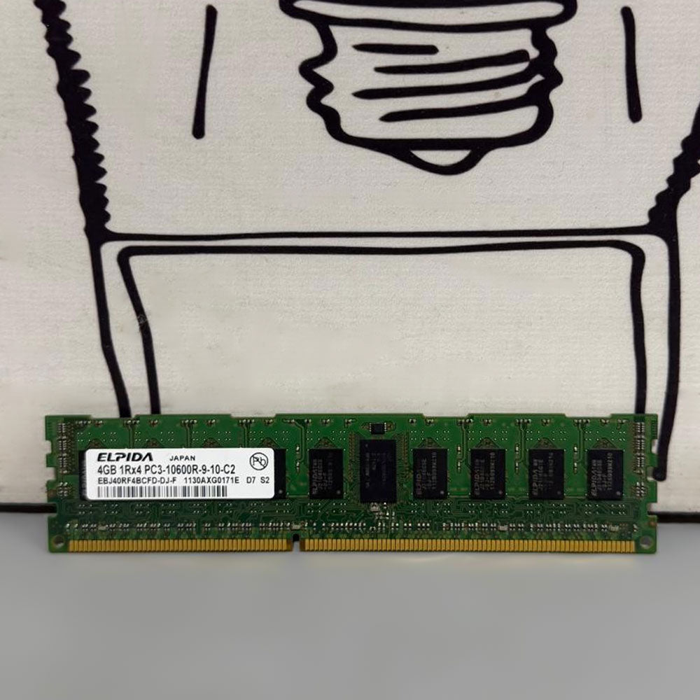RAM For PC Workstation 4GB DDR3 PC3 10600R MHz (Original Used)