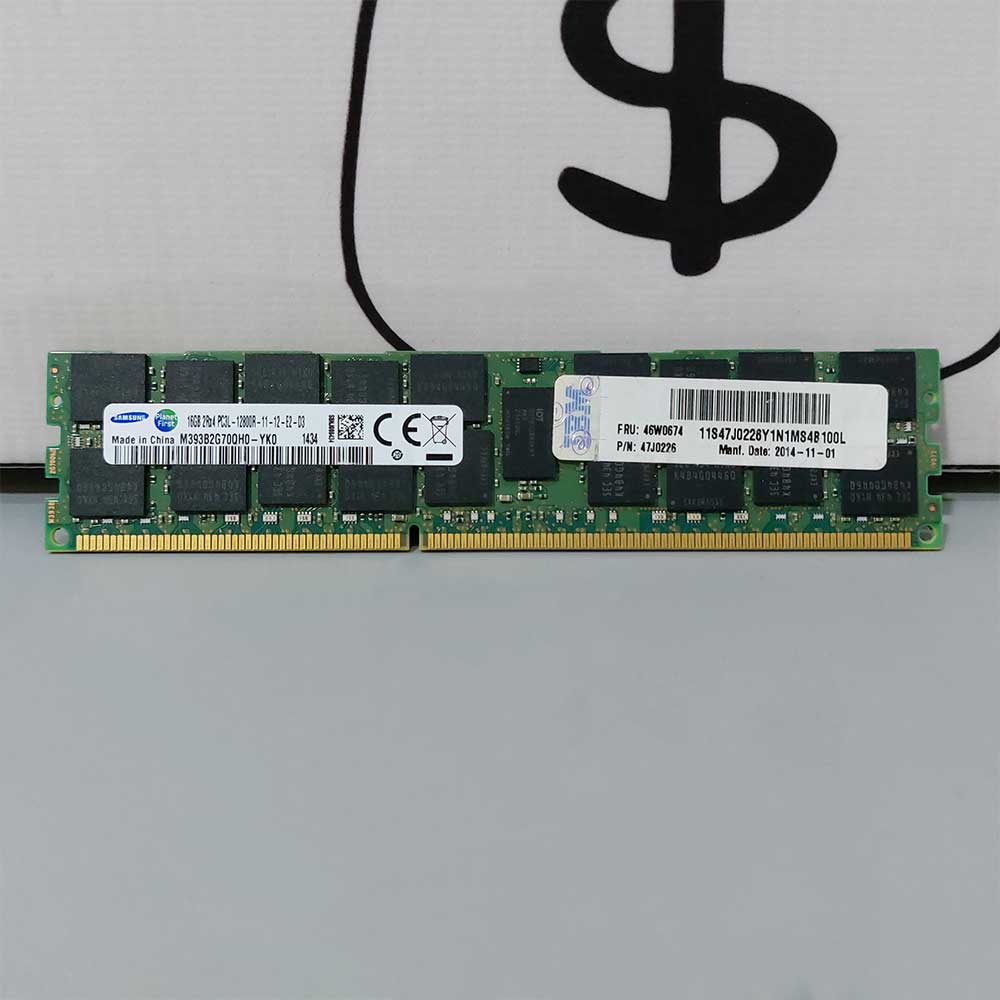 RAM For PC Workstation 16GB DDR3 PC3 12800R MHz (Original Used)