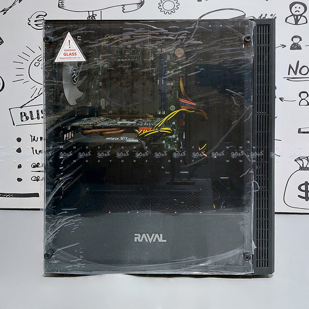 كيس ميد تاور رافال جيمينج CRYSTAL ARGB (انتل كور i5-4590 - رام 16 جيجابايت DDR3 - هارد SSD 240GB - سافير نيترو + راديونRX 570 4GB GDDR5 - مازربورد ASRock H81M-HDS - باورسبلاى Powerex REX III REX-500T 500W) Ready PC استعمال