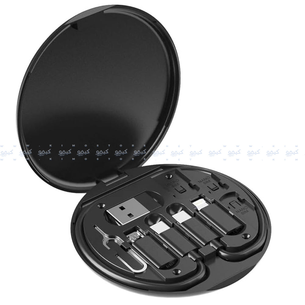 RC190 6in1 Multifunction Charging Set Phone Holder 60W 3A Fast Charging - Black