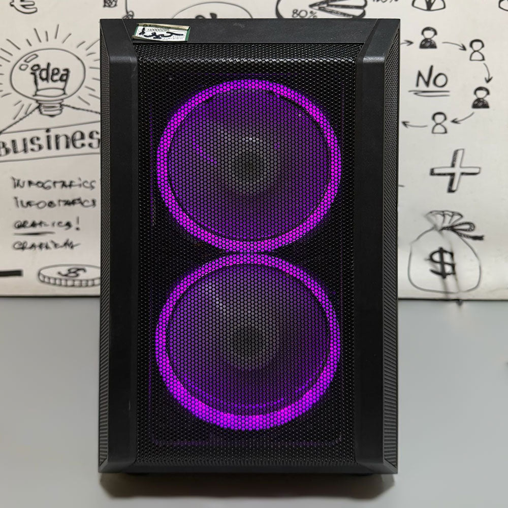 RGB Gaming Mid Tower Case (AMD Ryzen 5-3500 - PNY CS900 SSD 120GB - Nvidia GeForce GTX 1070 Ti 8GB GDDR5 - M.B Gigabyte GA-A320M-H - UDEA TANK 600A Power Supply 600W - 3 RGB Fans) Ready PC (Used)