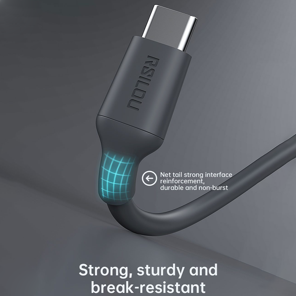 RSILOU R2029-001 USB To Type-C Cable 120W Fast Charging 1.2m - Black