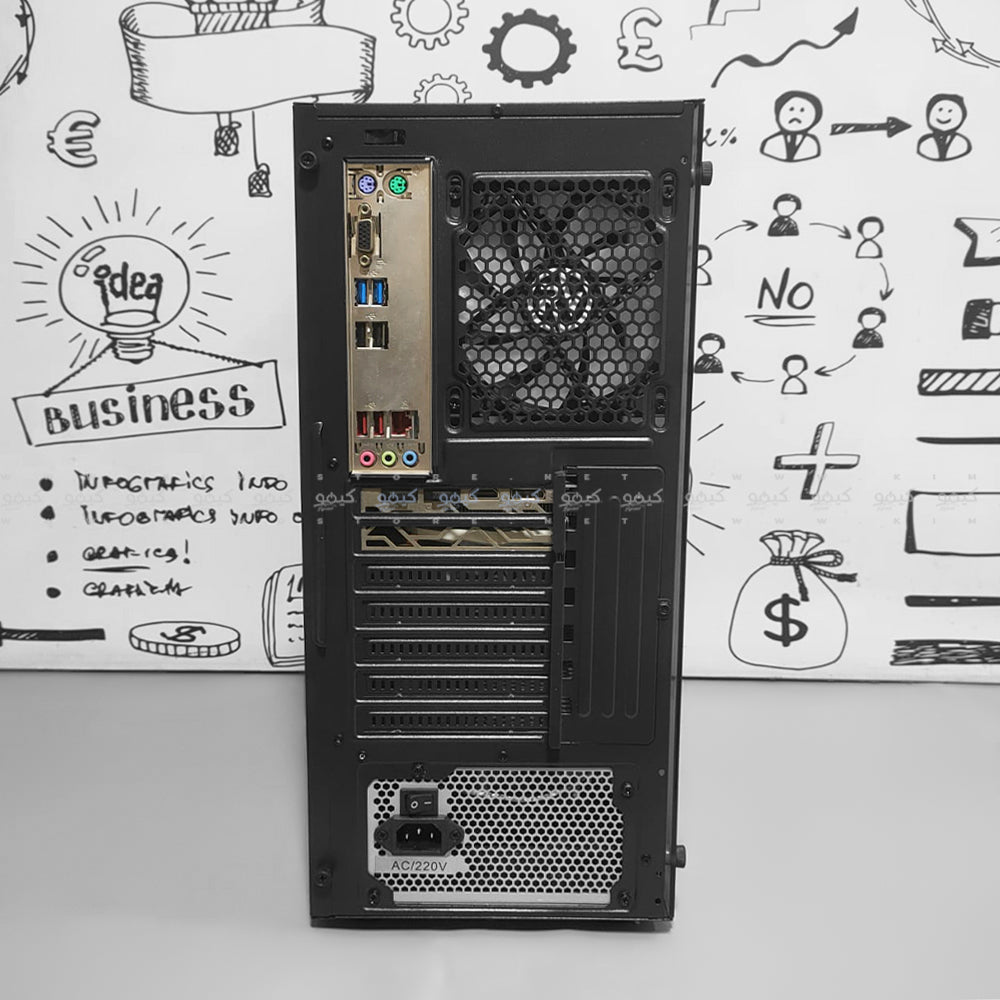 Raval Crystal ARGB Gaming Mid Tower Case (Intel Core i5-9th - Ram 8G - Transcend SSD340K SSD 128GB - MSI Geforce GTX 1660 Ti Armor OC 6GB - M.B ASUS EX-H310M-V3 - MOST IT MIT-600INN P-PFC Ver.2.3 Power Supply 600W) Ready PC (Used)