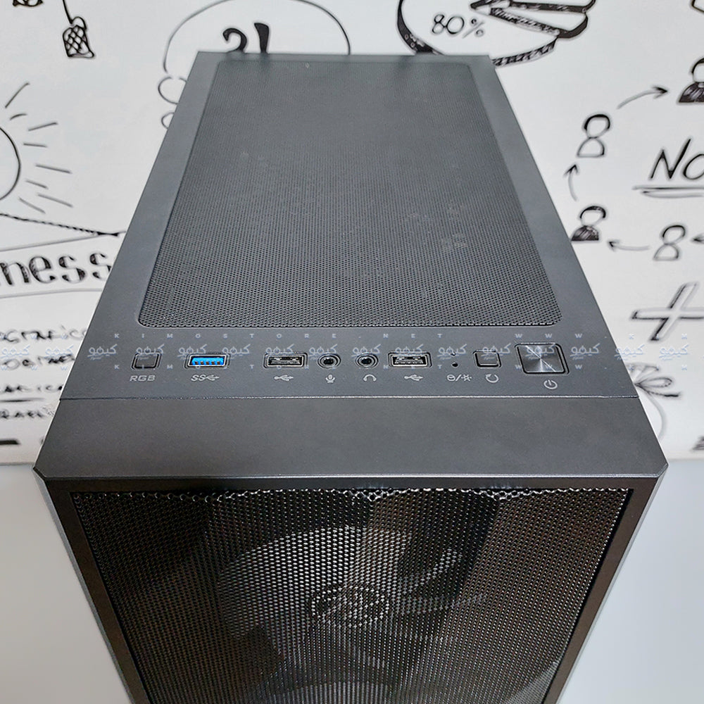 Raval Crystal ARGB Gaming Mid Tower Case (Intel Core i5-9th - Ram 8G - Transcend SSD340K SSD 128GB - MSI Geforce GTX 1660 Ti Armor OC 6GB - M.B ASUS EX-H310M-V3 - MOST IT MIT-600INN P-PFC Ver.2.3 Power Supply 600W) Ready PC (Used)