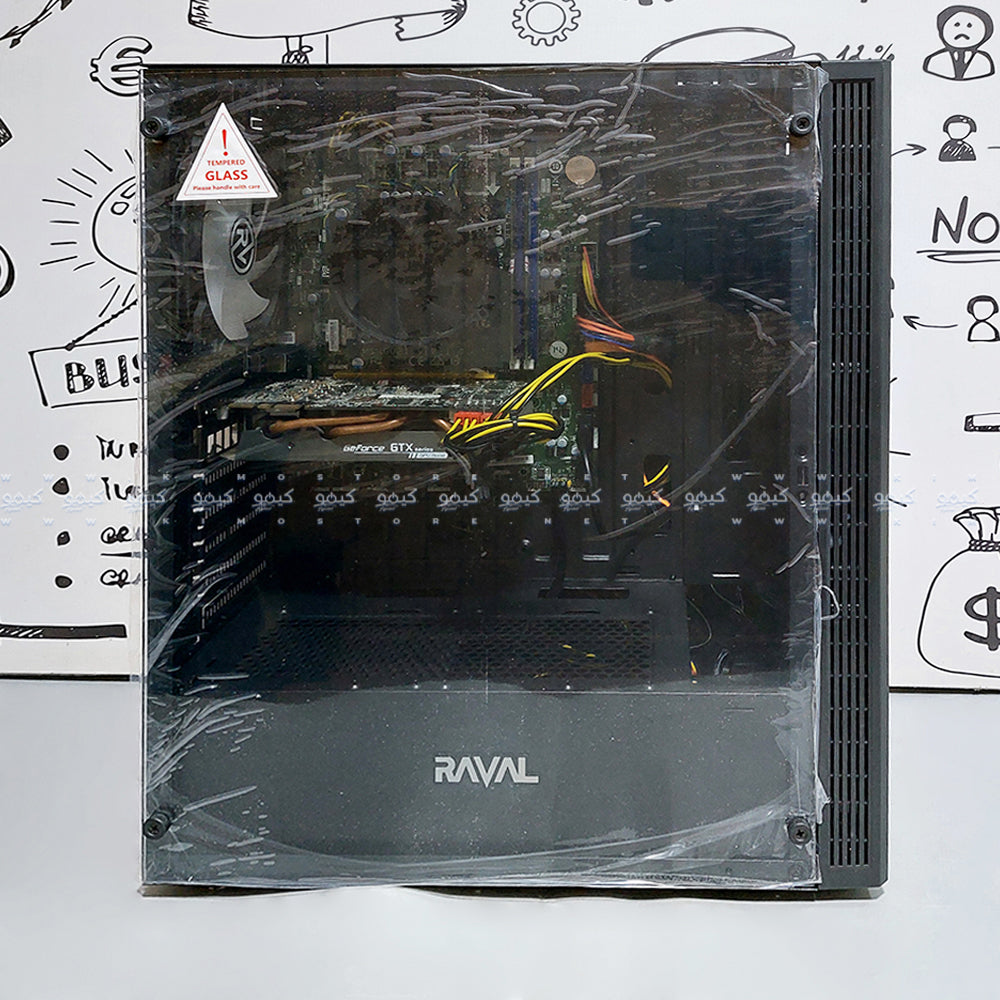 Raval Crystal ARGB Gaming Mid Tower Case (Intel Core i5-9th - Ram 8G - Transcend SSD360S SSD 128GB - Genesis RTX 2060 6GB DDR6 - M.B ASUS EX-H310M-V3 - Energy Optimus Mach II 600K V2.3 Power Supply 600W) Ready PC (Used)