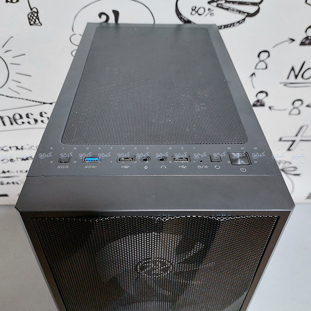 Raval WAVES ARGB Gaming Mid Tower Case (Intel Core i5-6th - Ram 8G - Transcend SSD 128GB - AMD Radeon RX580 8GB GDDR5 - M.B ASRock H110M-HDVP2 - Micronics The Classic II Power Supply 500W) Ready PC (Used)