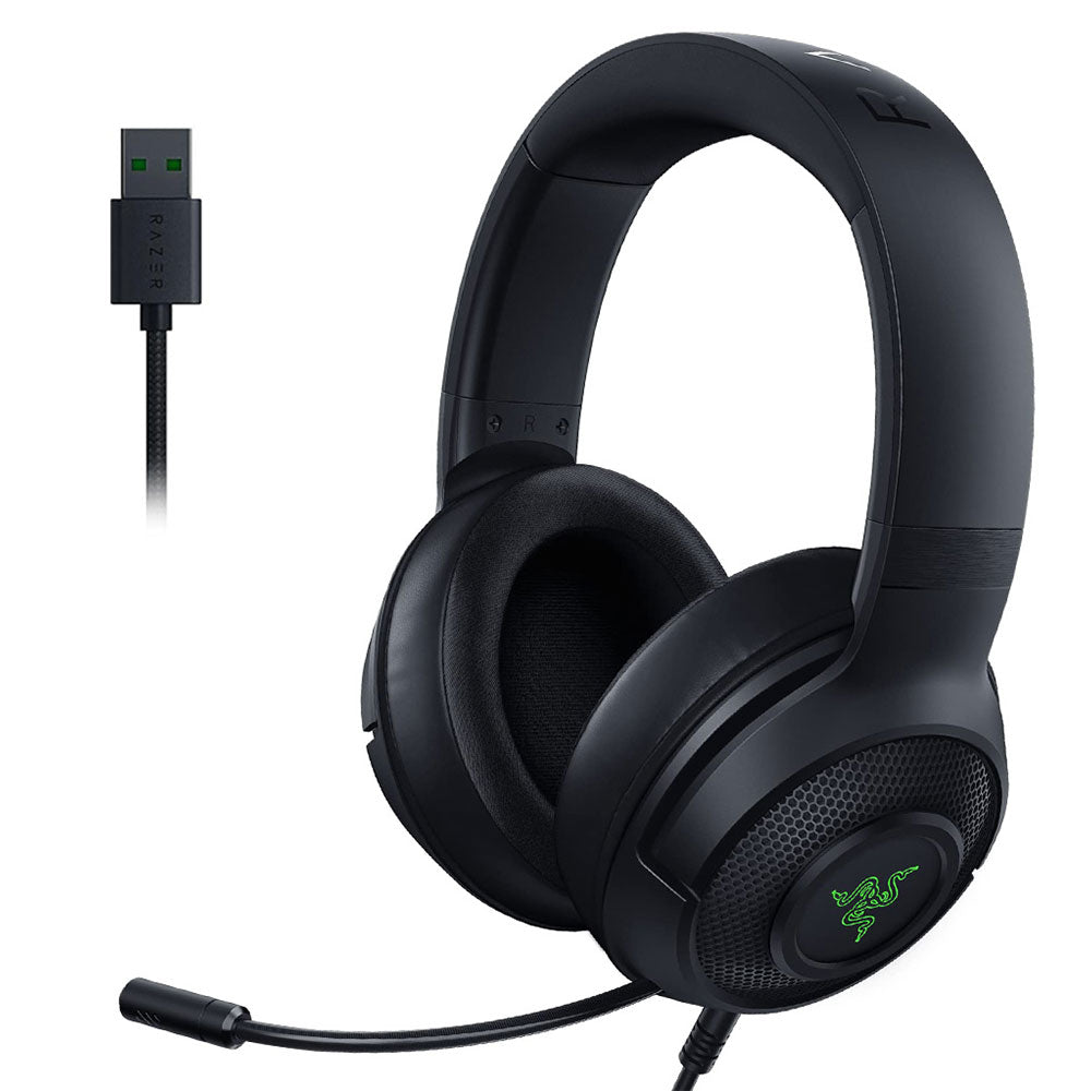 Razer Kraken V3 X RGB Gaming Headset 7.1 Surround Sound With Noise-Cancelling Mic - Black