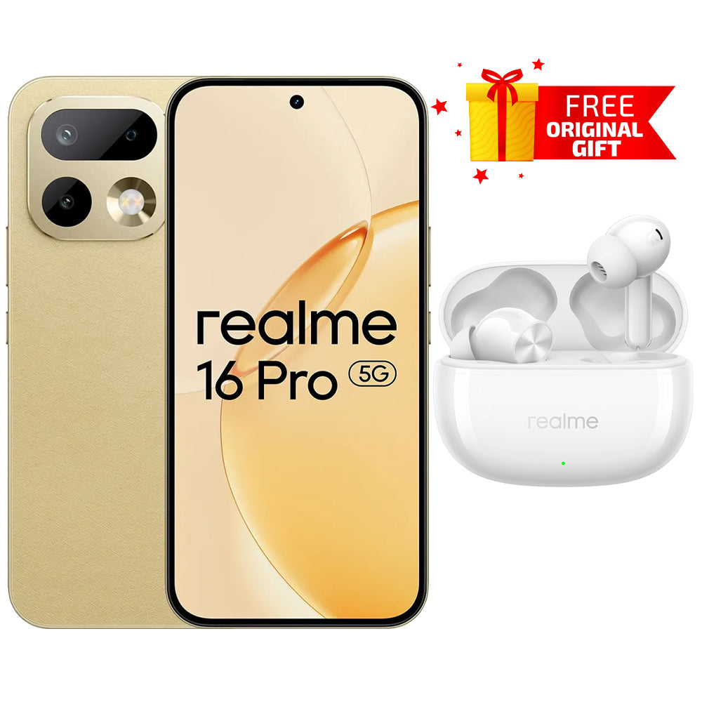 Realme 16 Pro Dual SIM (256GB / 12GB / 6.78 Inch / 5G) With Realme Buds T200x