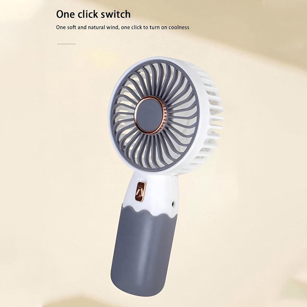 مروحة ميني محمولة قابلة للشحن - أسود × أبيض