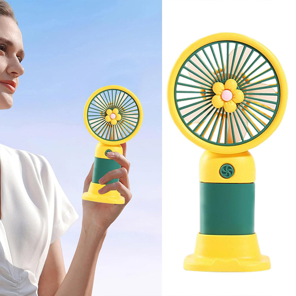مروحة ميني محمولة قابلة للشحن - أخضر × أصفر
