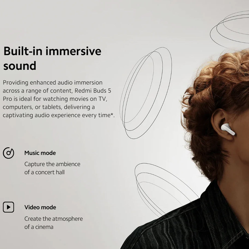 Redmi Buds 5 Pro Earbuds - Moonlight White
