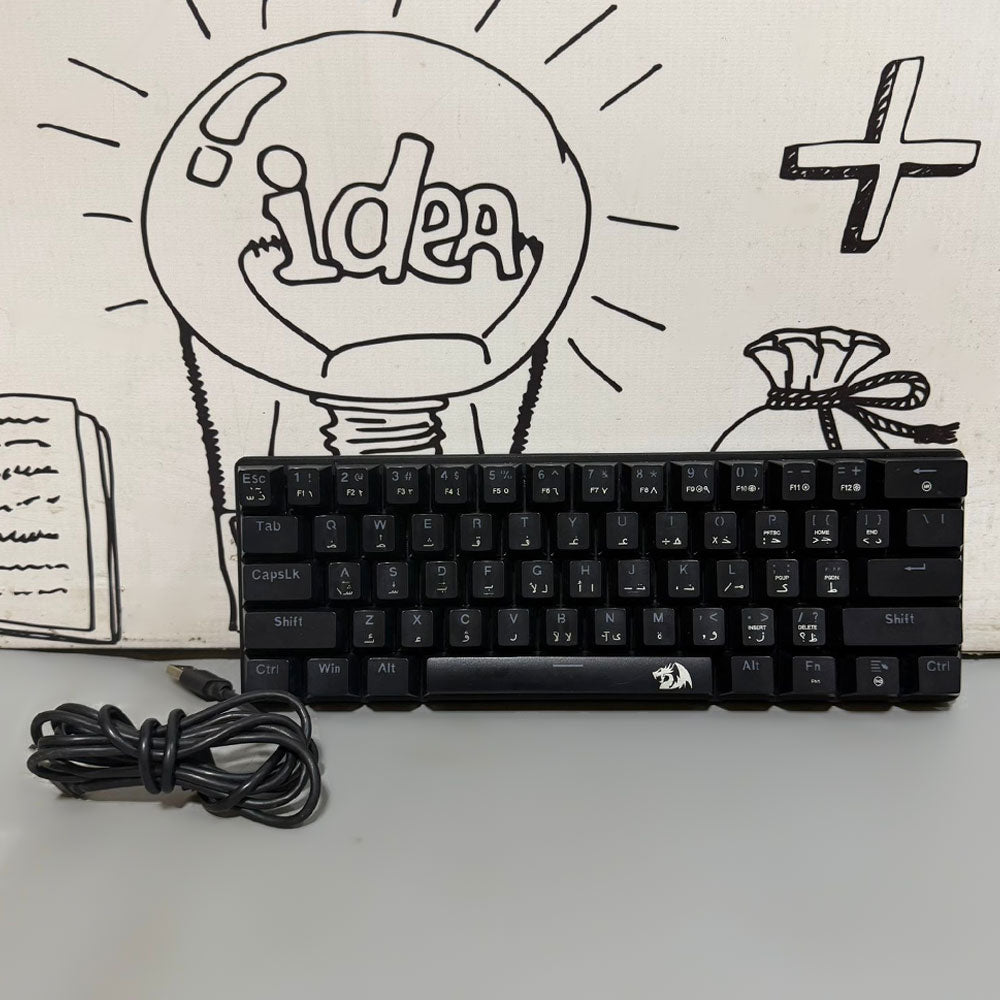 Redragon Jax K613-KB Red Switch Wired Rainbow Gaming Keyboard English & Arabic (Used)