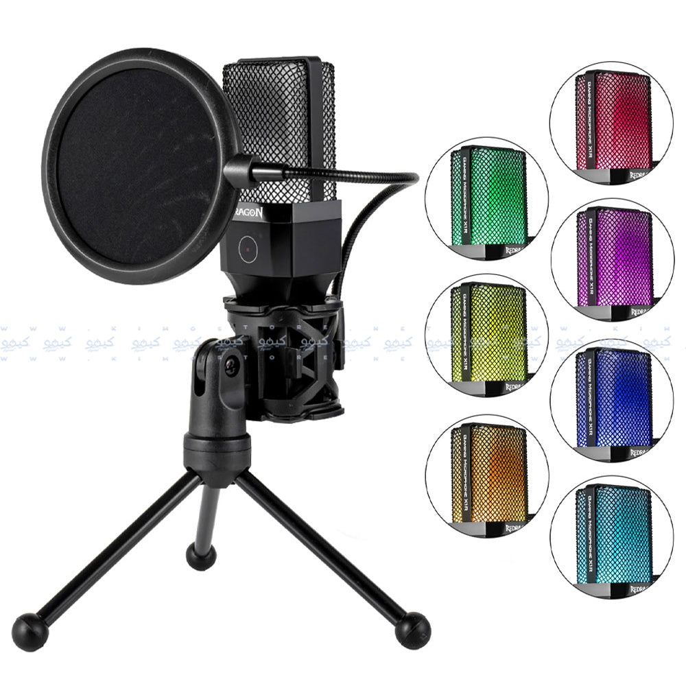 ميكروفون ريدراجون سلكي RGB جيمنج Adne GM212