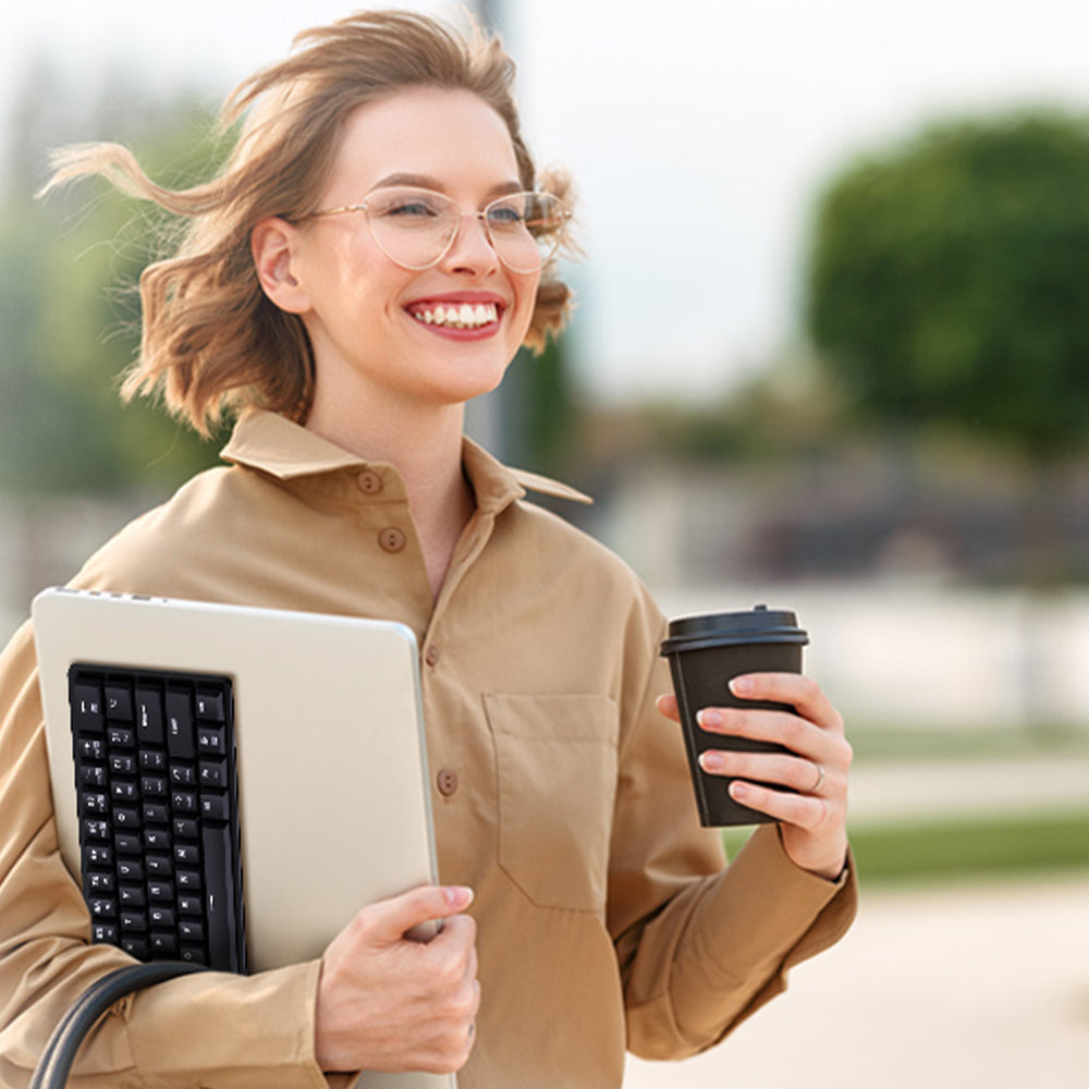 كيبورد ريدراجون سلكي و لاسلكي بلوتوث ثلاثي الوضع RGB جيمنج سويتش أزرق إنجليزي