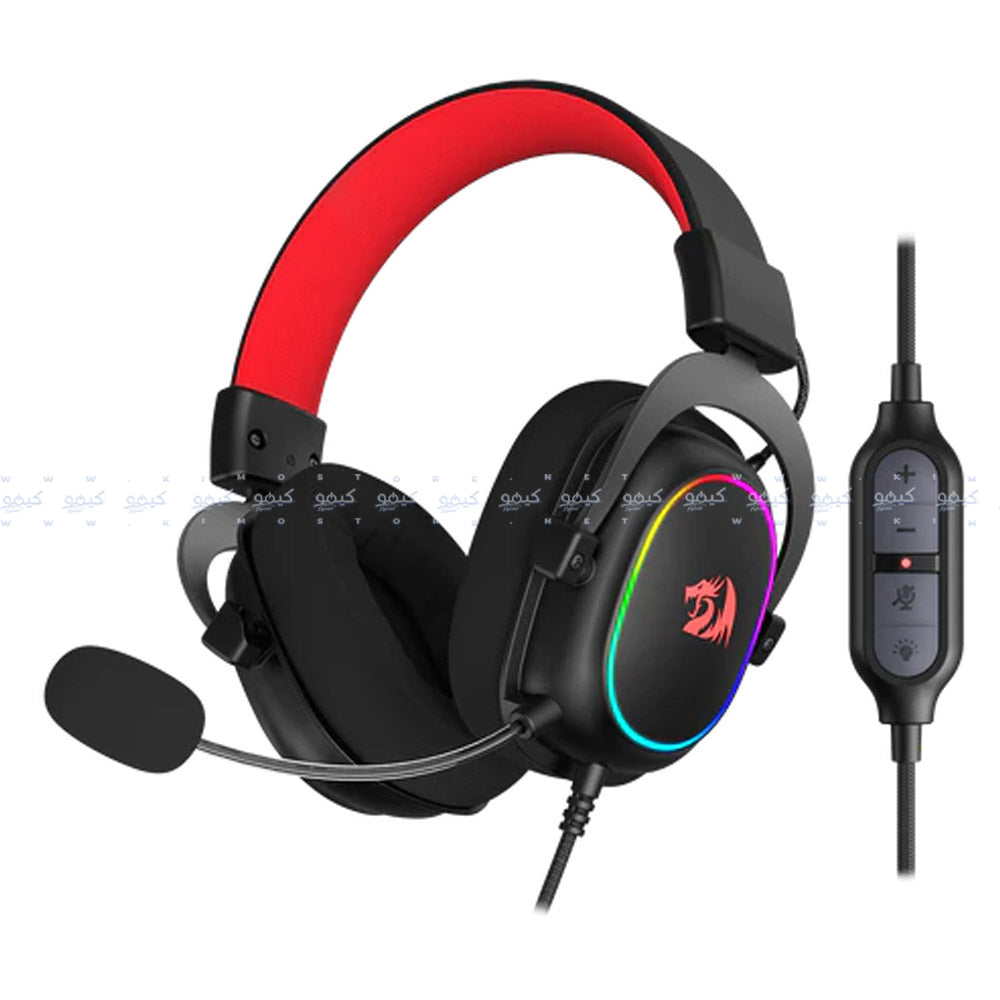 سماعة رأس ريدراجون RGB جيمنج 7.1 صوت محيطي مع ميكروفون عازل للضوضاء H510 Zeus-X