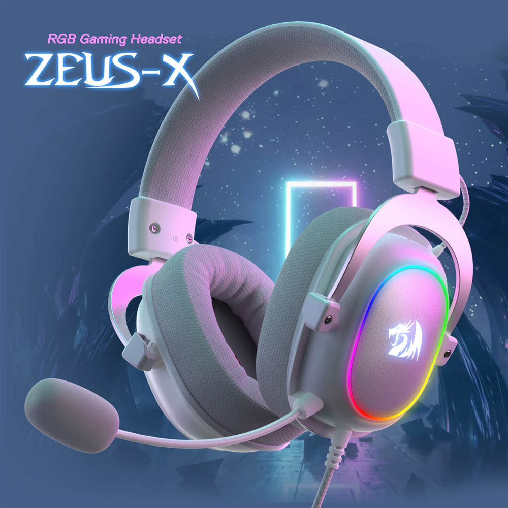 سماعة رأس ريدراجون RGB جيمنج 7.1 صوت محيطي مع ميكروفون عازل للضوضاء H510 Zeus-X