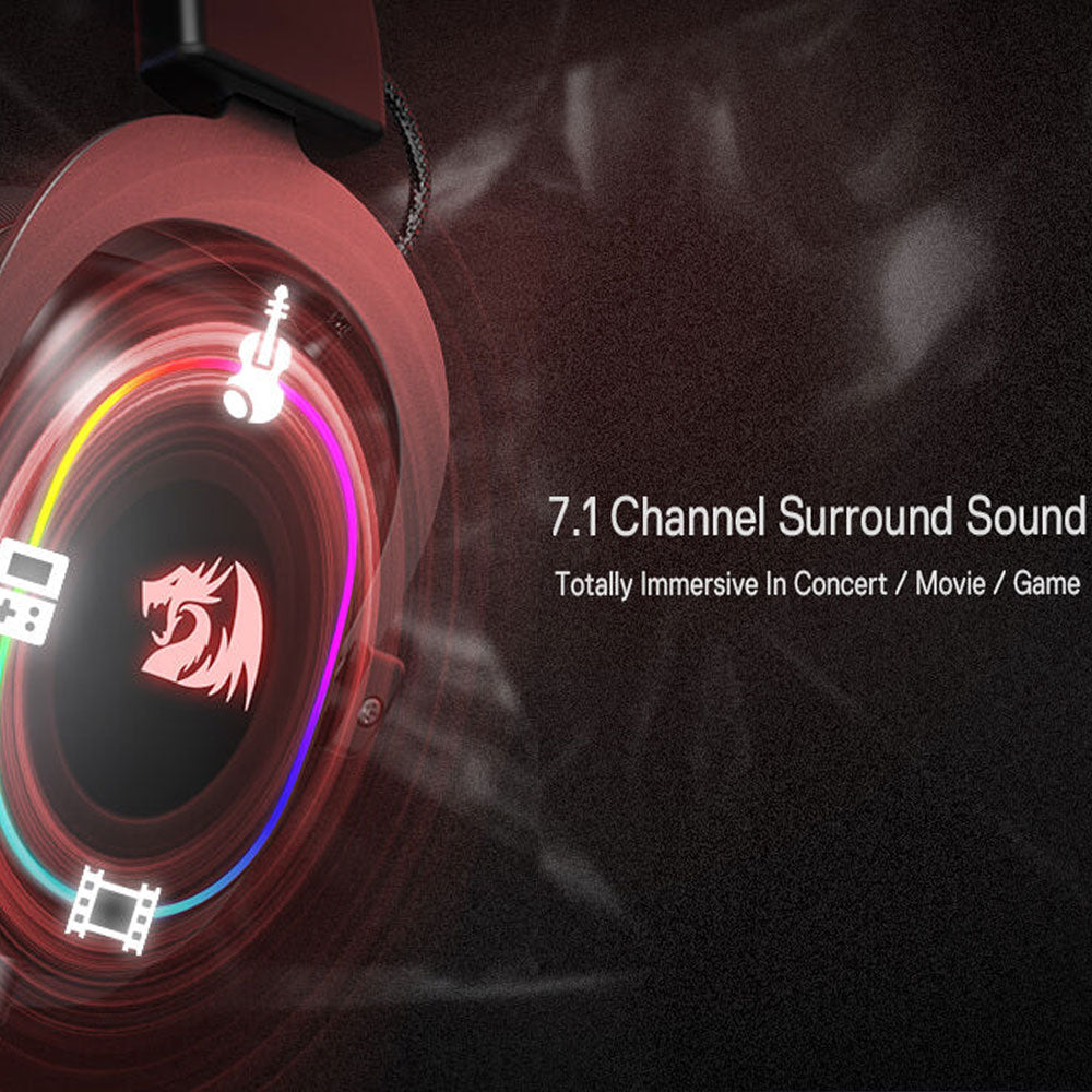 Redragon H510 Zeus-X RGB Gaming Headset 7.1 Surround Sound With Noise-Cancelling Mic
