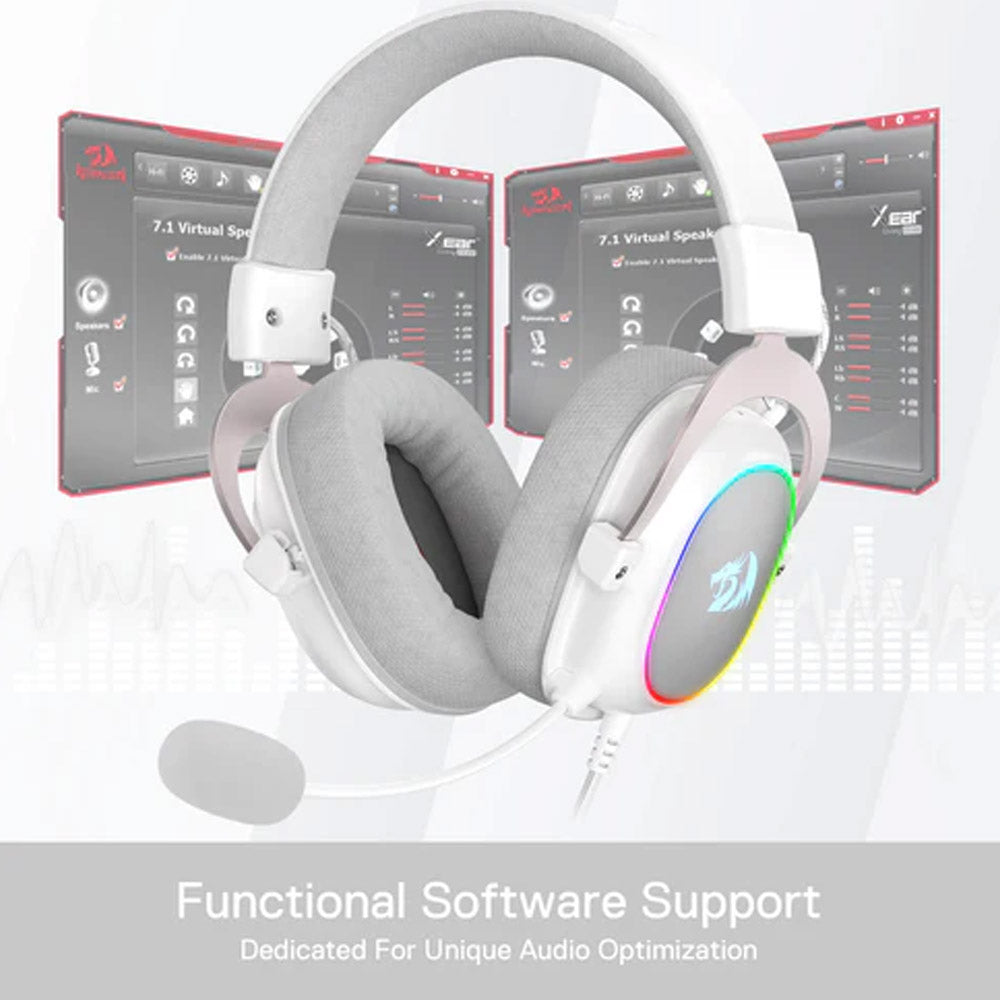 سماعة رأس ريدراجون RGB جيمنج 7.1 صوت محيطي مع ميكروفون عازل للضوضاء H510 Zeus-X