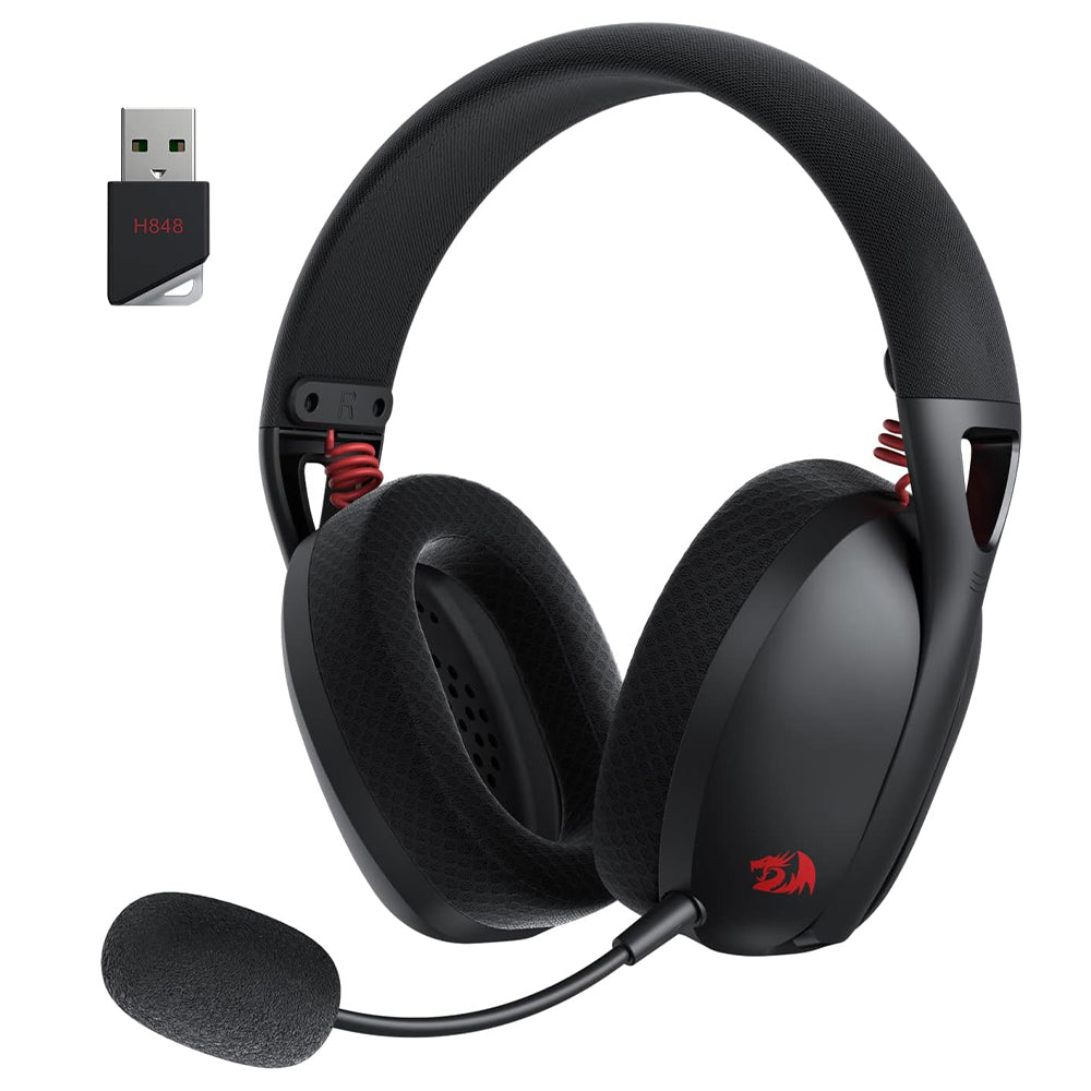 Redragon IRE Pro H848 Bluetooth Wireless Gaming Headset With Noise-Cancelling Mic - Black