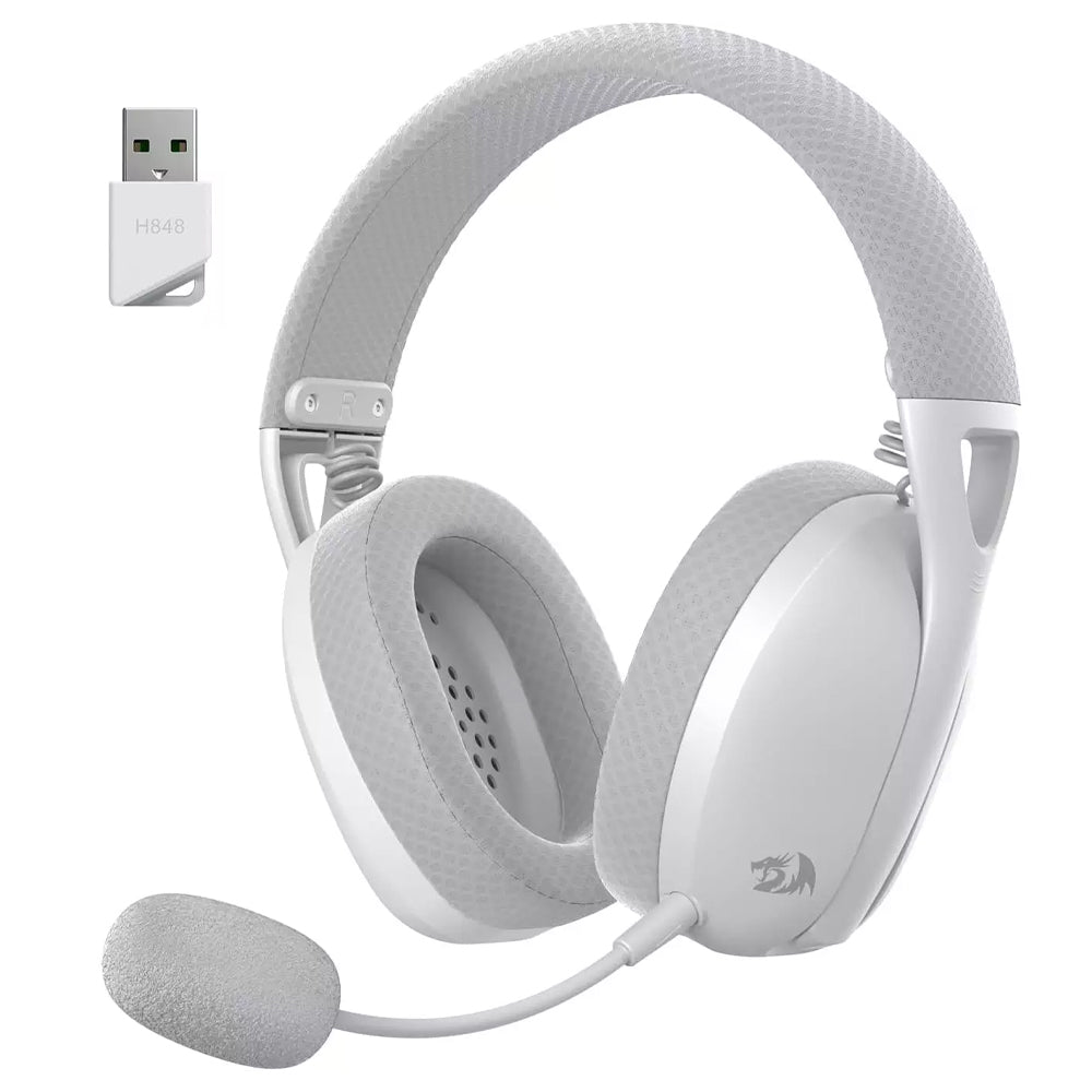 Redragon IRE Pro H848G Bluetooth Wireless Gaming Headset With Noise-Cancelling Mic - Gray