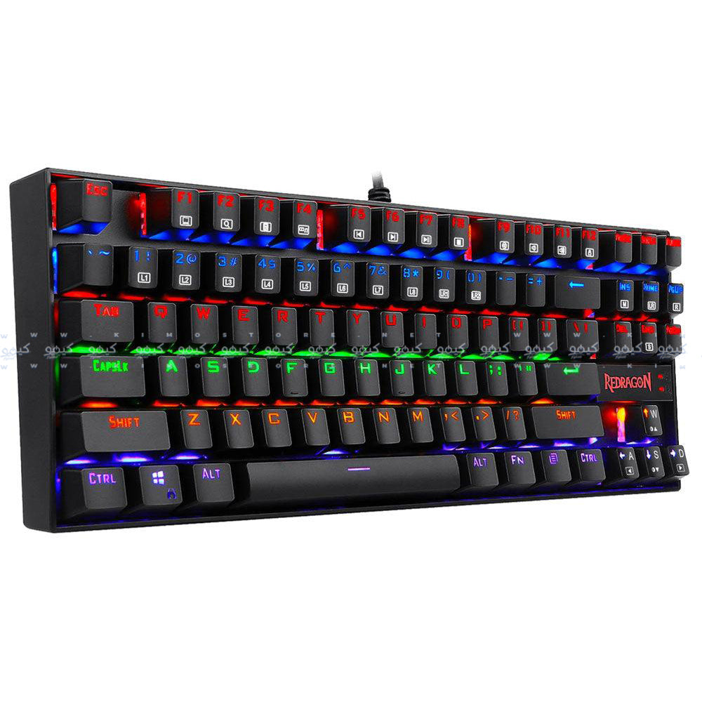 Redragon Kumara K552-KB Blue Switch Wired Rainbow Gaming Keyboard English & Arabic