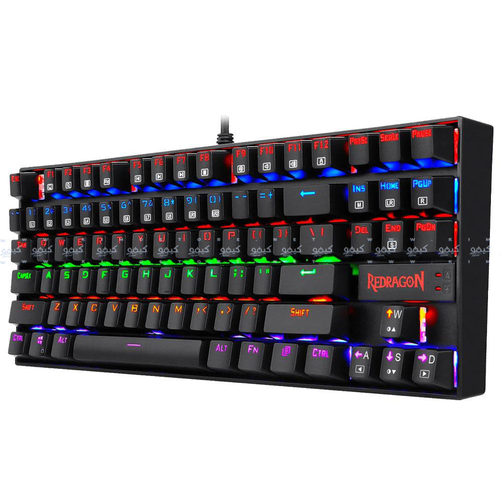 Redragon Kumara K552-KB Blue Switch Wired Rainbow Gaming Keyboard English & Arabic