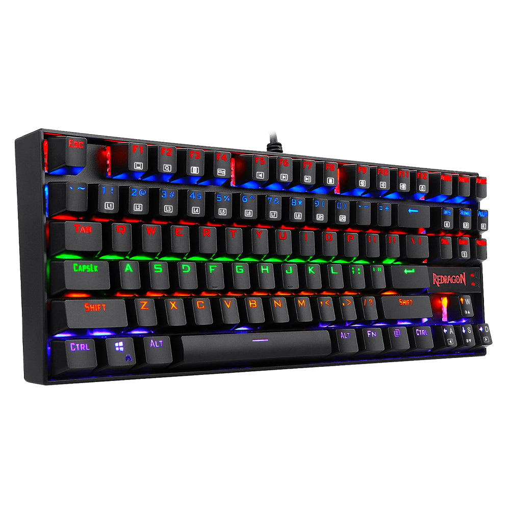 Redragon Kumara K552-KB Blue Switch Wired Rainbow Gaming Keyboard English & Arabic