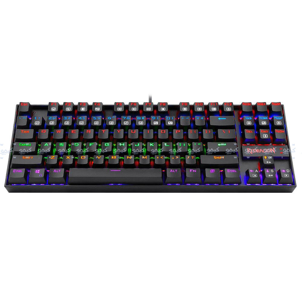 Redragon Kumara K552-KB Blue Switch Wired Rainbow Gaming Keyboard English & Arabic