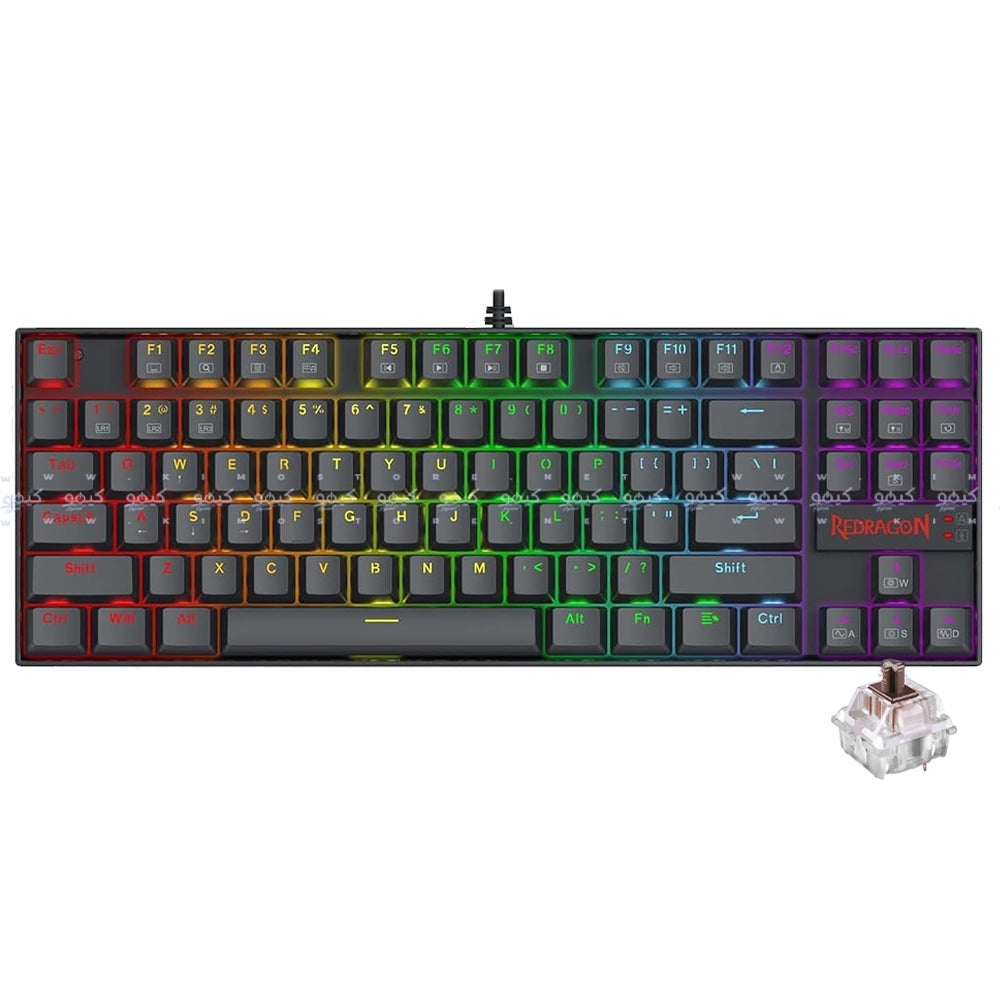 Redragon Kumara K552 Brown Switch Wired RGB Gaming Keyboard English & Arabic