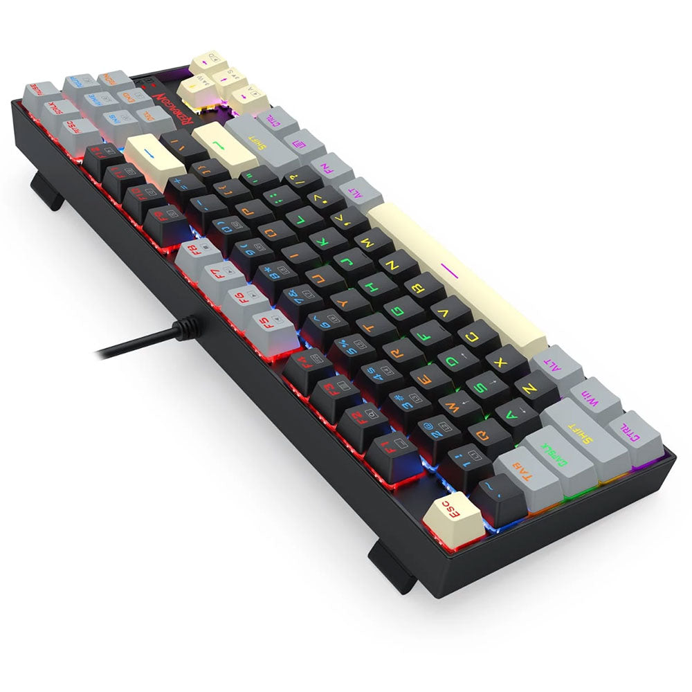 Redragon Kumara K552LGY-R Blue Switch Wired Rainbow Gaming Keyboard English & Arabic